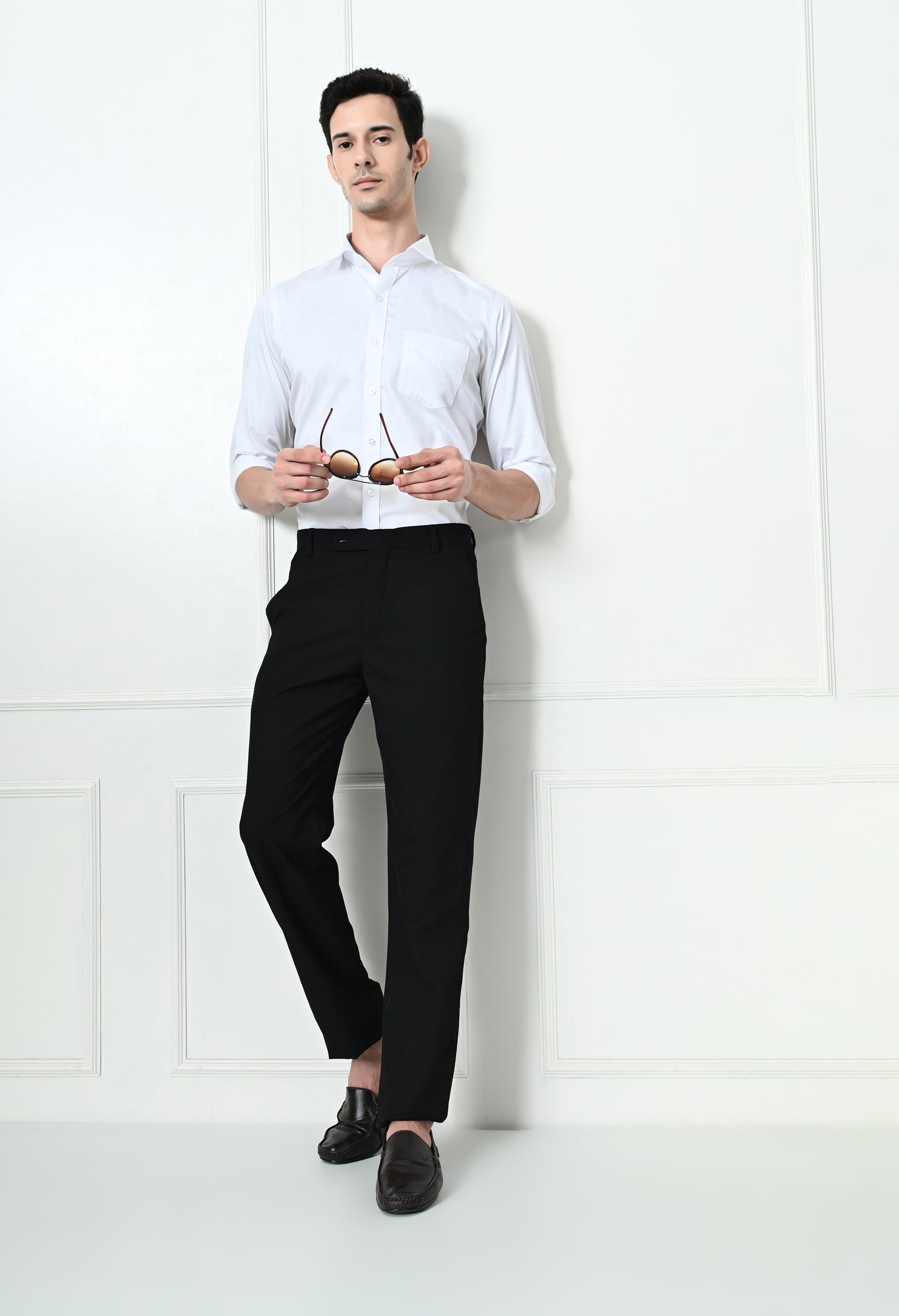 Smoke White Formal Cotton Shirt