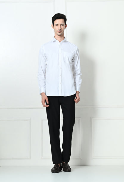 Smoke White Formal Cotton Shirt