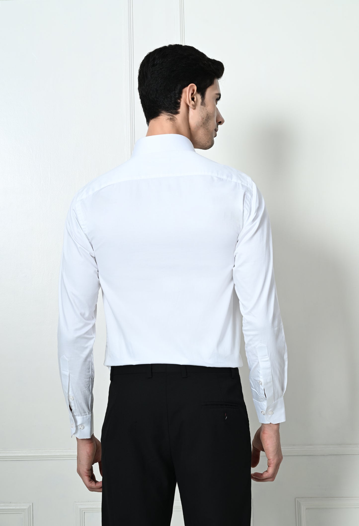 Smoke White Formal Cotton Shirt