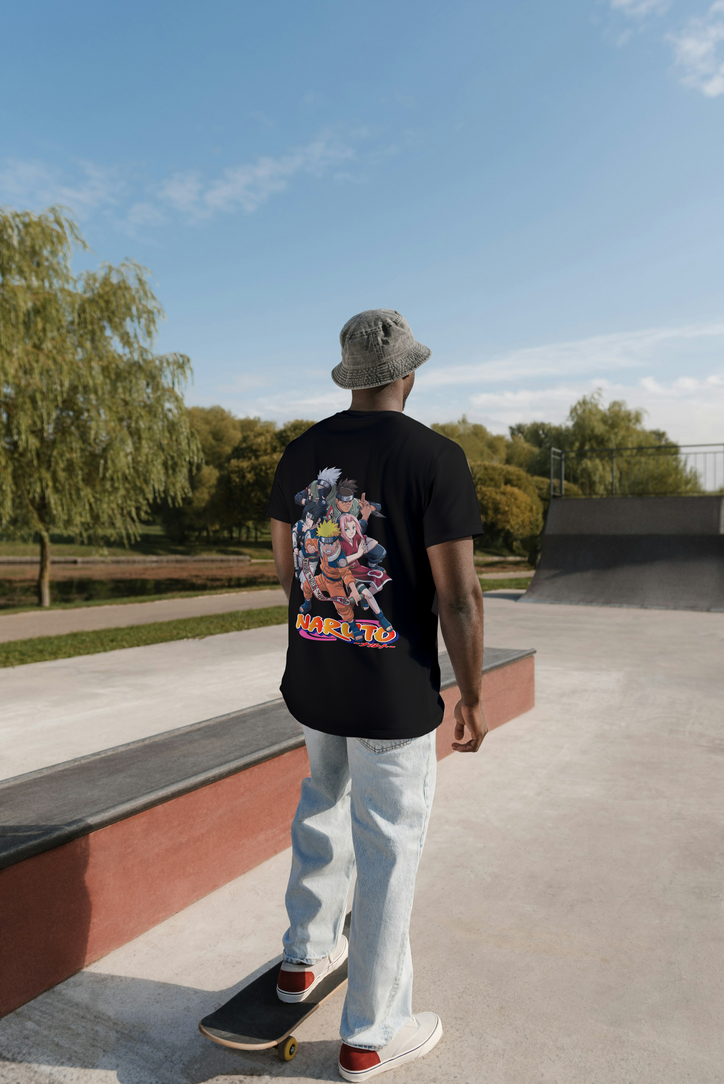 Naruto Print Oversized T-Shirt