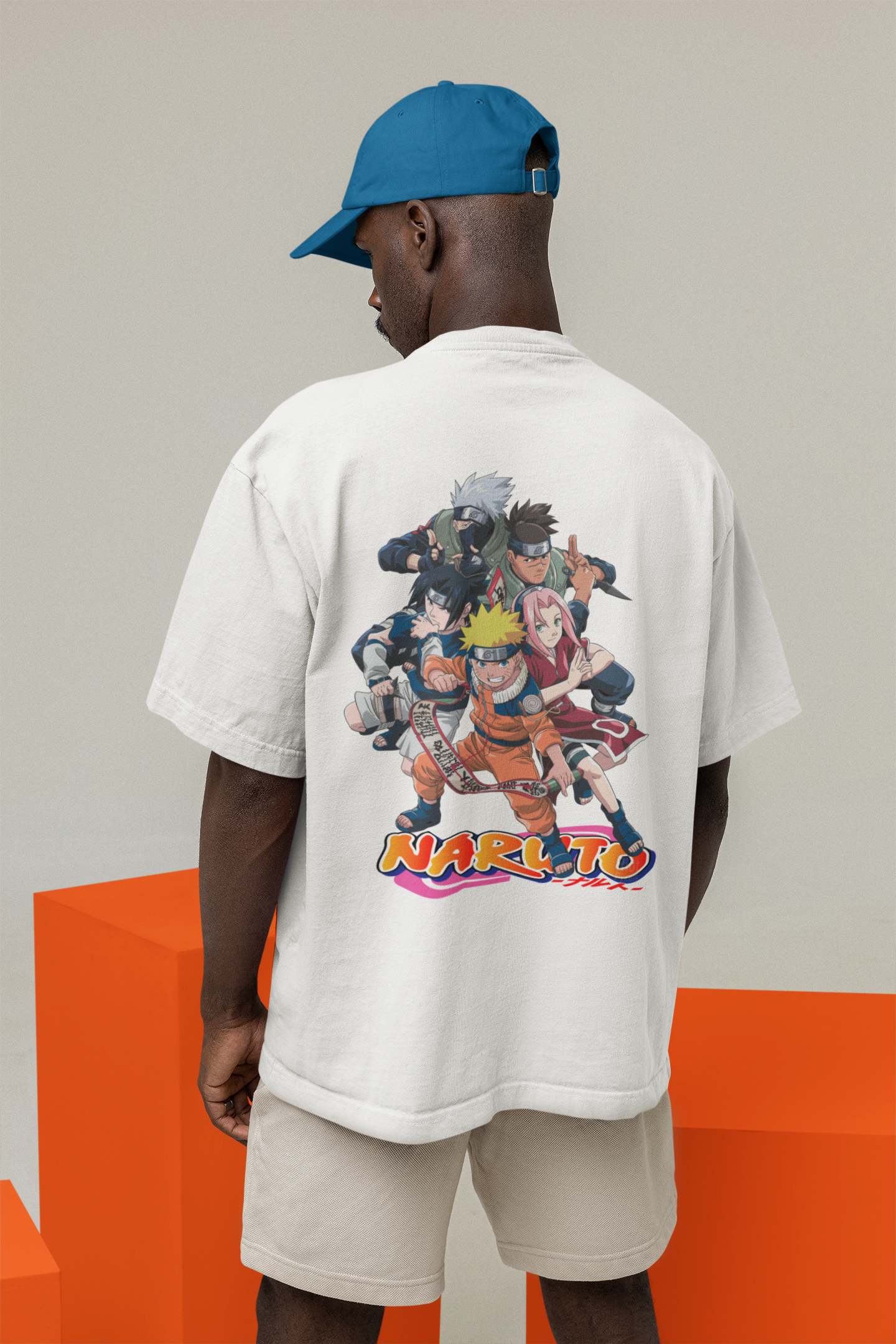 Naruto Print Oversized T-Shirt