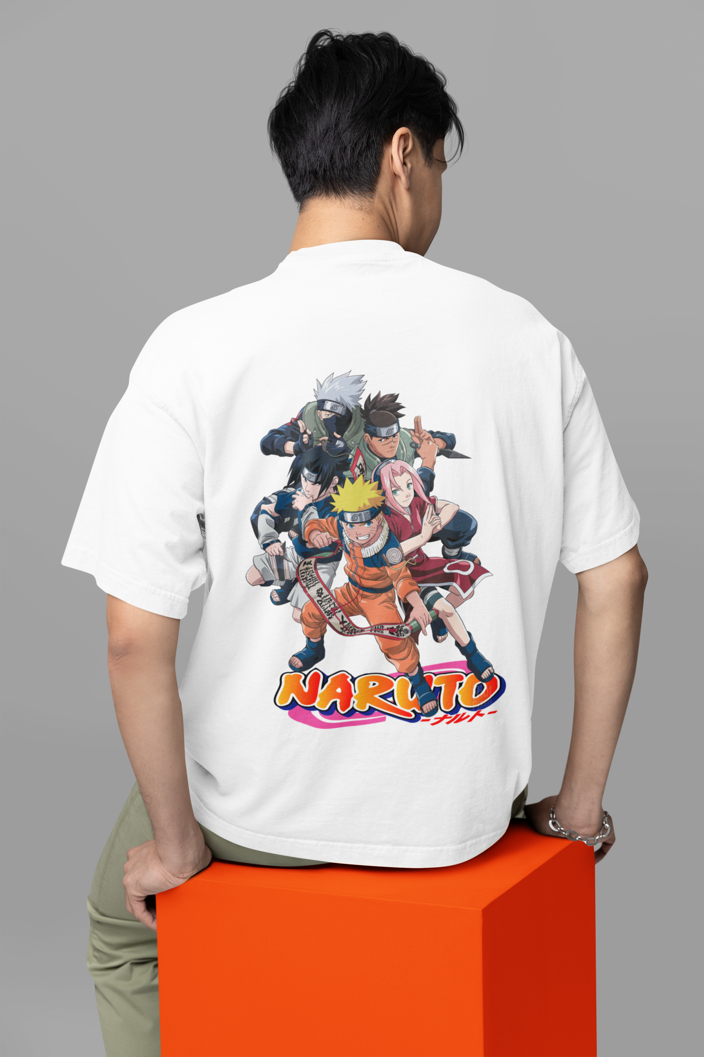 Naruto Print Oversized T-Shirt