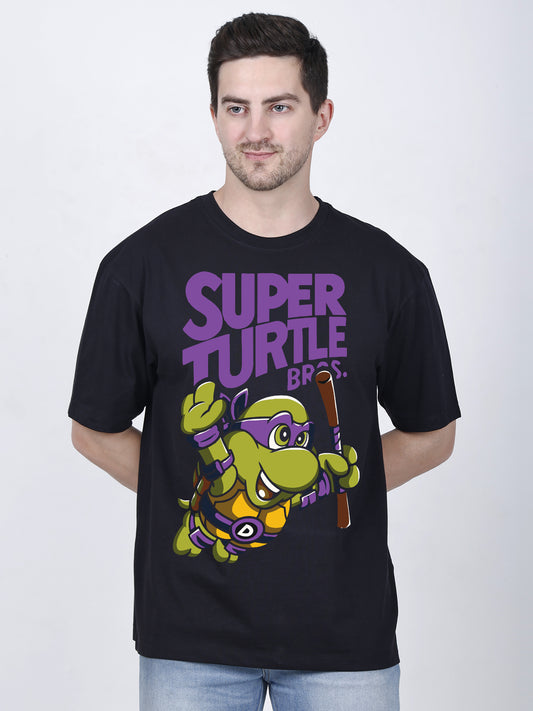 Super Turtle Printed Oversized T-Shirt