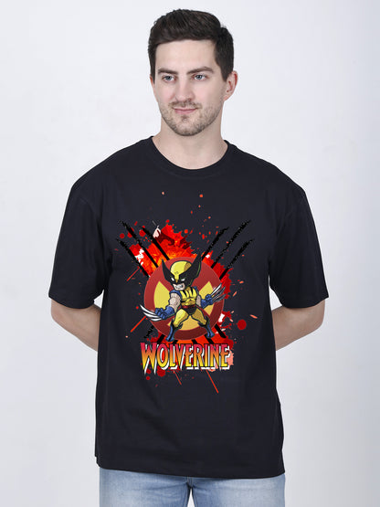 Wolverine Printed  Oversized T-Shirt