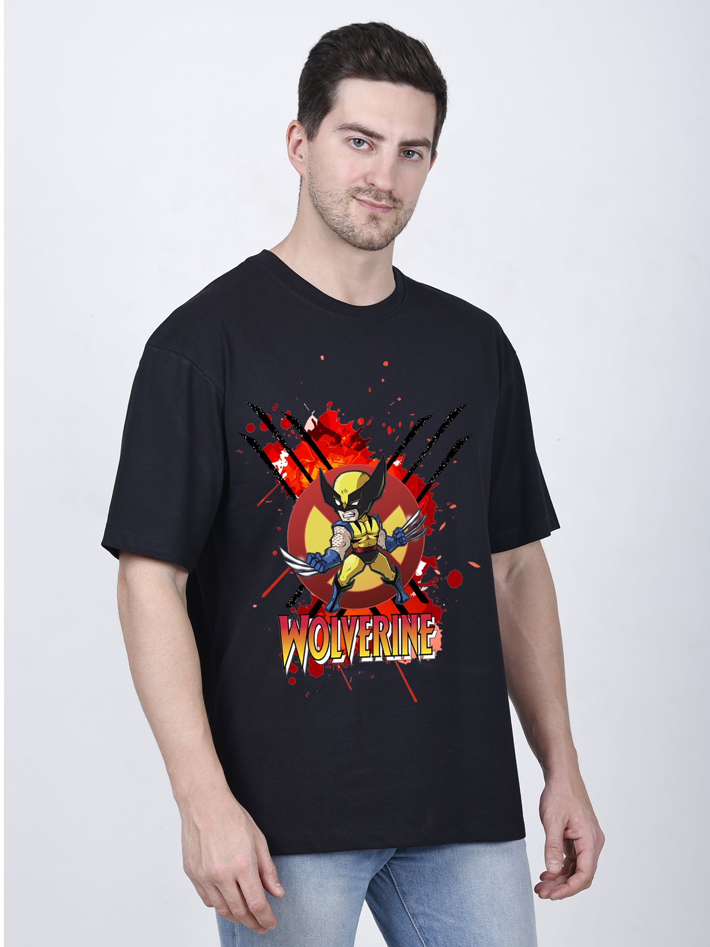 Wolverine Printed  Oversized T-Shirt